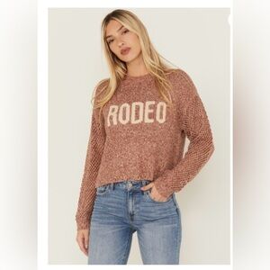 White Crow Rodeo Open Weave Sweater NWT sz m Western Cowgirl Boots Barn